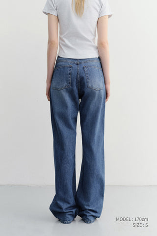 RELAXED SUMMER DENIM PANTS CLASSIC BLUE