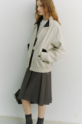 UNISEX MODERN HARRINGTON JACKET CREAM