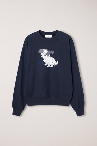UNISEX PUPPY SWEATSHIRT FRENCH NAVY