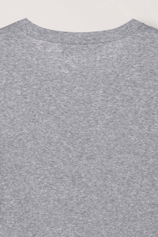 CROPPED SLIM TOP MELANGE GREY