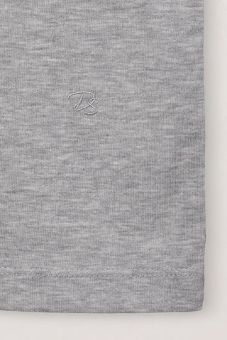 ESSENTIAL BOAT NECK T-SHIRT MELANGE GREY