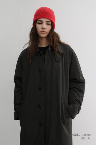 UNISEX PADDED BALMACAAN COAT CHARCOAL GREY
