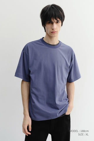 UNISEX ESSENTIAL LOOSE T-SHIRT WASHED BLUE NAVY