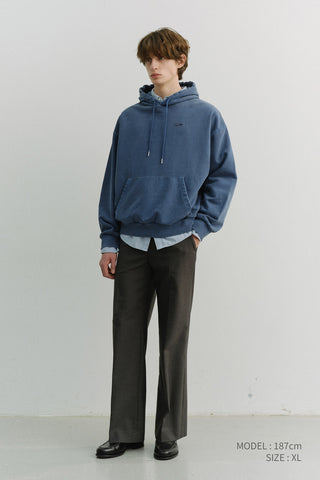 UNISEX GARMENT DYED HOODIE BLUE