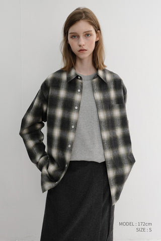 UNISEX WINTER FLANNEL CHECKED SHIRT OLIVE GREEN