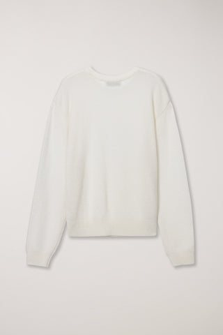 UNISEX BUTTONED CREWNECK SWEATER IVORY