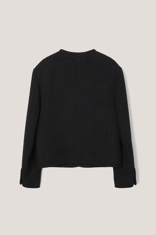 UNISEX CLASSIC BOUCLE TWEED JACKET BLACK