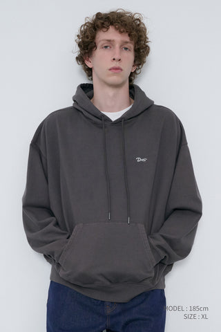 UNISEX GARMENT DYED HOODIE BLACK