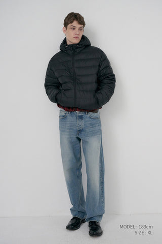 UNISEX LIGHT GOOSE DOWN JACKET BLACK