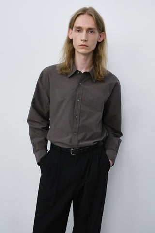 UNISEX REFINED COTTON SHIRT MUSHROOM
