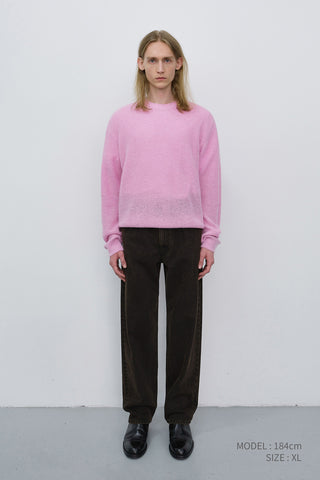 UNISEX HAIRLY SWEATER PALE PINK