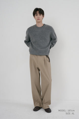UNISEX SHAGGY DOG SWEATER MELANGE GREY