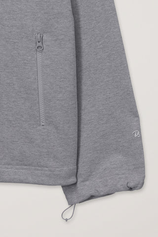 UNISEX RELAXED HALF ZIP-UP SWEATSHIRT MELANGE GREY