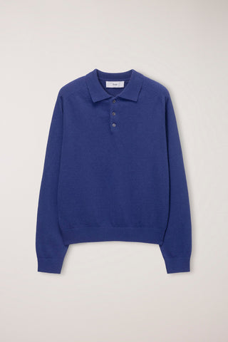 UNISEX COLLARED SWEATER WASHED BLUE
