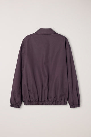 UNISEX COLLARED BLOUSON JACKET BROWN