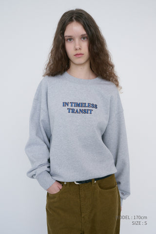 UNISEX SLOGAN SWEATSHIRT MID MELANGE GREY