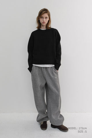 UNISEX SHAGGY DOG SWEATER BLACK