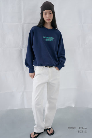 UNISEX SLOGAN SWEATSHIRT NAVY