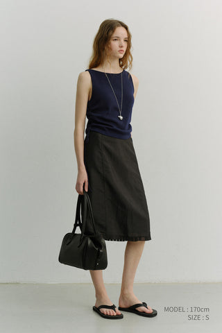 LAYERING KNIT TOP NAVY