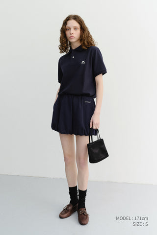 MINI VOLUMED SKIRT NAVY