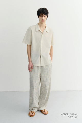 UNISEX CHECKED PAJAMA SLACKS OLIVE CHECK