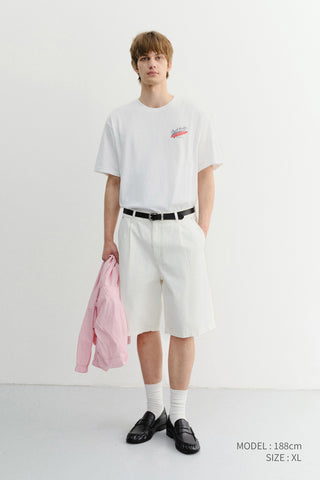 UNISEX SUMMER HOLIDAY SURF BOARD T-SHIRT OFF WHITE