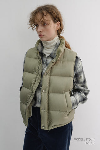 UNISEX GOOSE DOWN VEST SAGE GREEN