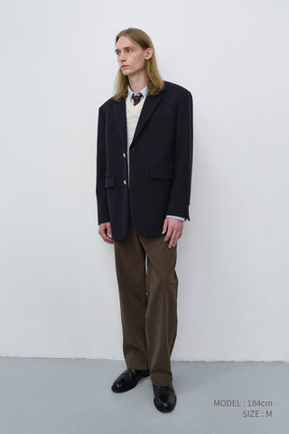 STRAIGHT CHINO SLACKS BROWN
