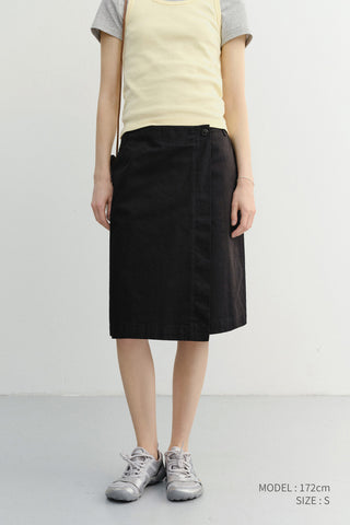 90S MIDI SKIRT BLACK