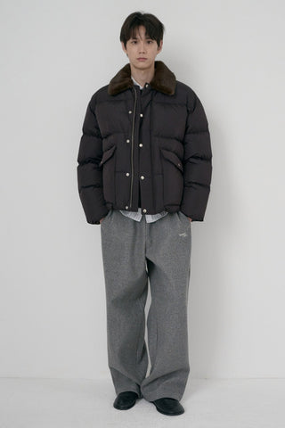 UNISEX JERSEY WIDE PANTS MELANGE GREY