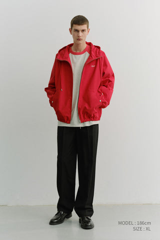 UNISEX LOGO WINDBREAKER RED