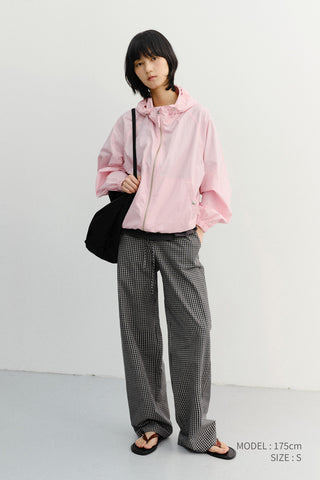 PAJAMA STRING PANTS BLACK CHECK