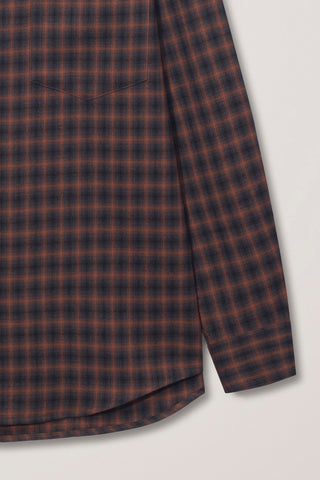 UNISEX CHECKED FLANNEL SHIRT BRICK