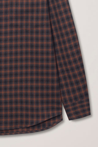 UNISEX CHECKED FLANNEL SHIRT BRICK