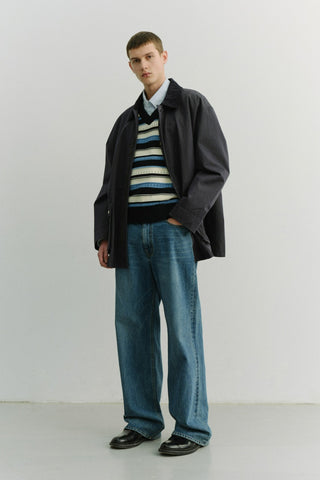 LOW RISE WIDE JEANS CLASSIC BLUE