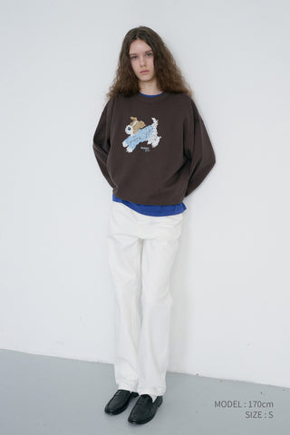 UNISEX PUPPY SWEATSHIRT BROWN