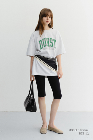 UNISEX VINTAGE ARCH LOGO T-SHIRT LIGHT MELANGE GREY
