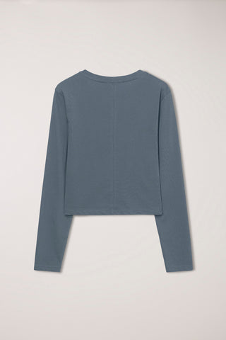 ESSENTIAL PETIT V-NECK T-SHIRT CHARCOAL GREY