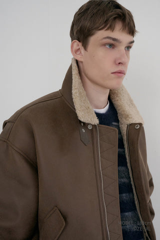 UNISEX VOLUME AVIATOR BLOUSON BROWN