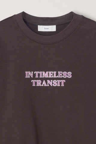 UNISEX SLOGAN SWEATSHIRT BROWN