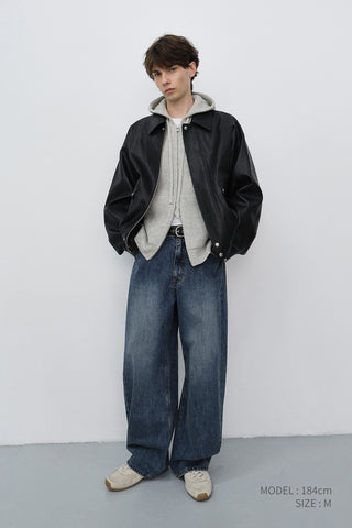 RELAXED CURVED JEANS VINTAGE BLUE