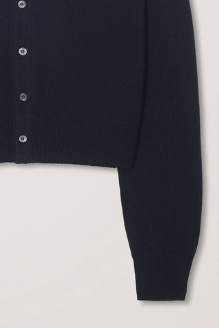 UNISEX CREWNECK KNIT CARDIGAN BLACK