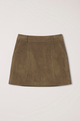ALTER-SUEDE MINI SKIRT BROWN