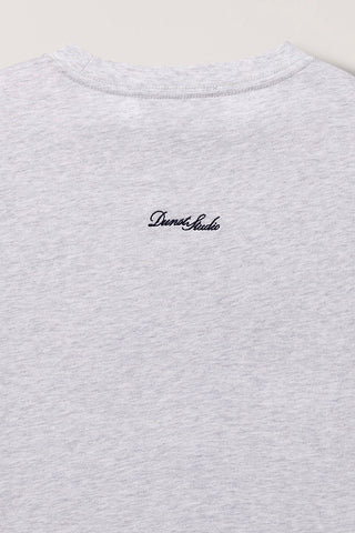 UNISEX APPLIQUE YACHT T-SHIRT LIGHT MELANGE GREY