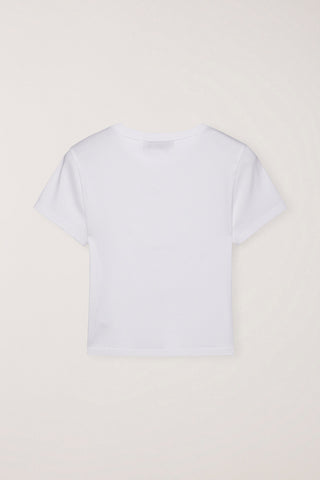 CROPPED SLIM TOP WHITE
