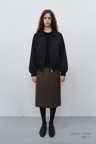 UNISEX VOLUME HARRINGTON JACKET BLACK