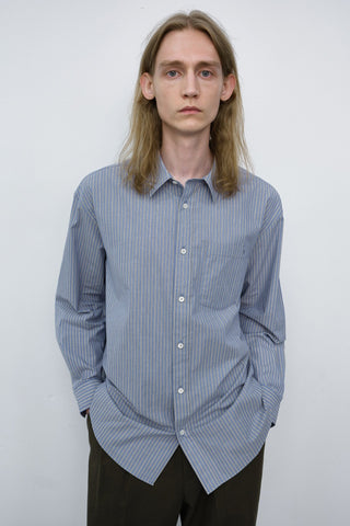 UNISEX INFORMAL SHIRT BLUE STRIPE