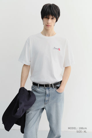 UNISEX MARINE LOGO T-SHIRT OFF WHITE