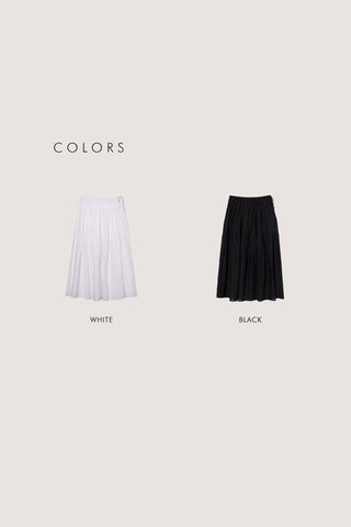 TIERED MAXI SKIRT BLACK