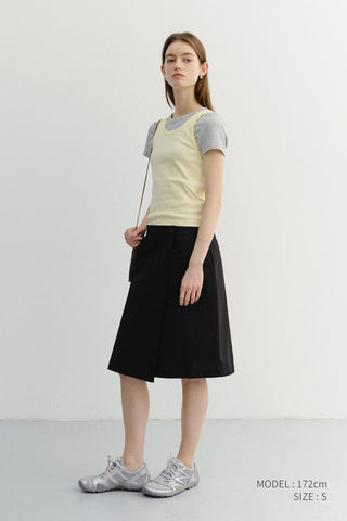 90S MIDI SKIRT BLACK